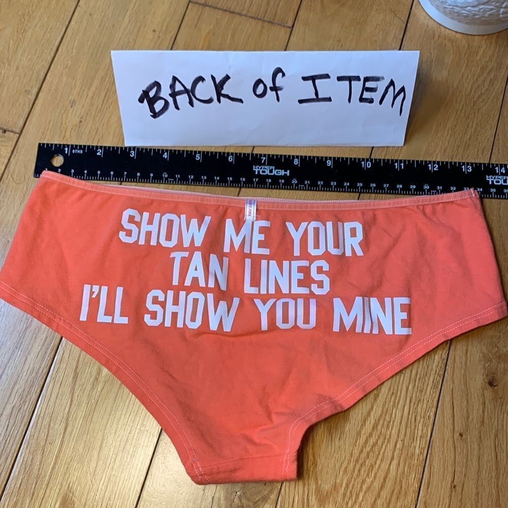 Vintage Victoria Secret “show me your” low rise hipster size medium orange color